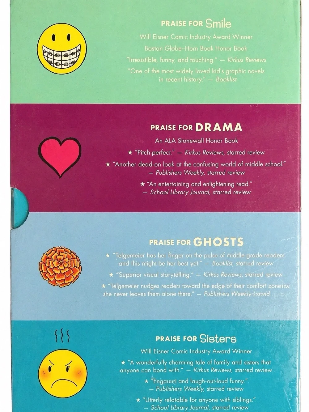 Raina Telgemeier Collection Box Set: Smile, Drama, Ghosts, Sisters English